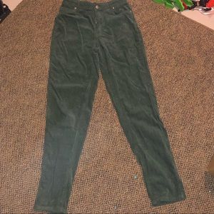 dark Green corduroy mom jeans